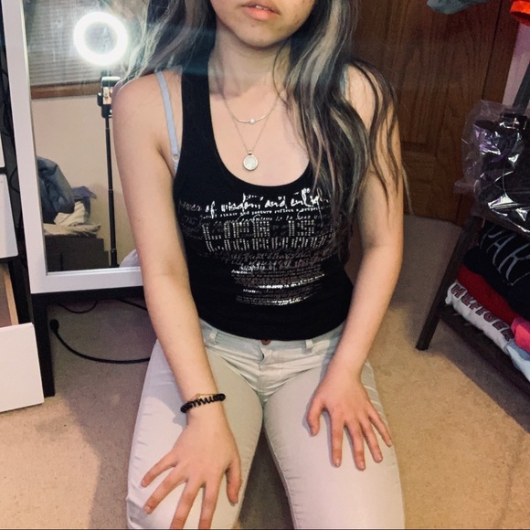 Bebe Aeropostale Vintage Set Tank Top and Jeans - Picture 2 of 4